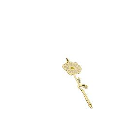 Papatya Silver 925 Ayar Gold Kaplama Özel Tasarım Mineli Doğum Nisan Ayı Çiçeği İsim Kadın Gümüş Kolye