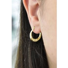 Papatya Silver 925 Ayar Gold Kaplama Sea Halka Gümüş Küpe