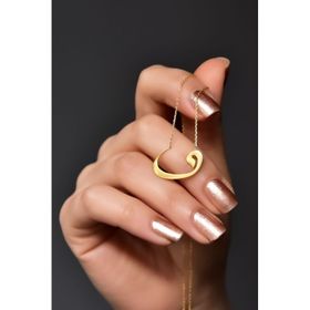 Papatya Silver 925 Ayar Gold Kaplama Vav Gümüş Kolye