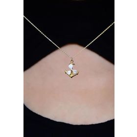 Papatya Silver 925 Ayar Gümüş Altın Kaplama Çapa Kolye