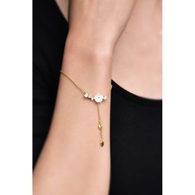 Papatya Silver 925 Ayar Gümüş Altın Kaplama Kardelen Çiçeği Bileklik
