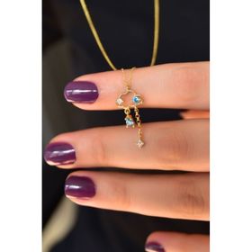 Papatya Silver 925 Ayar Gümüş Altın Kaplama Yağmur Bulutu Kolye