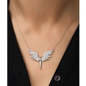 Papatya Silver 925 Ayar Gümüş Büyük Mikail Meleği Melek Kolye