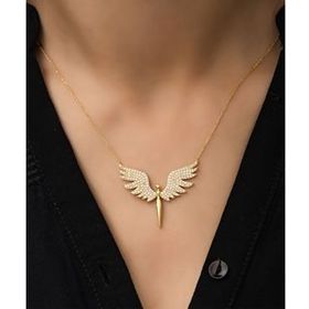 Papatya Silver 925 Ayar Gümüş Büyük Mikail Meleği Melek Kolye