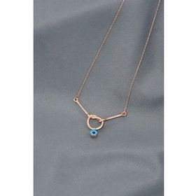 Papatya Silver 925 Ayar Gümüş Cam Göz Düğüm Kolye