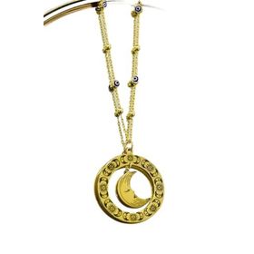 Papatya Silver 925 Ayar Gümüş Doğanın Güçleri Çemberli, Yenilenme Tılsımı Ay Sallantılı Nazar Mineli Zincirli Kolye