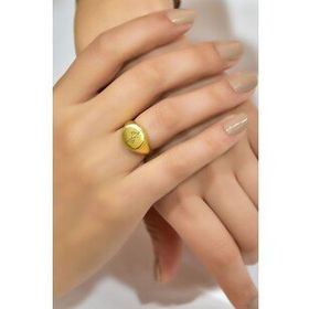 Papatya Silver 925 Ayar Gümüş Gold Kaplama Ayarlanabilir Ocak Ayı Doğum Çiçeği Yüzük