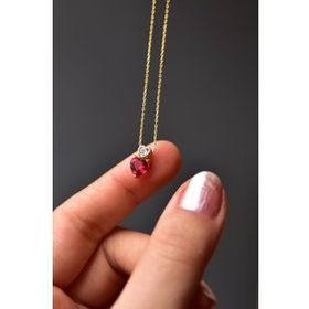 Papatya Silver 925 Ayar Gümüş Gold Kaplama Çift Kalp Montürlü Kolye