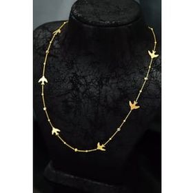 Papatya Silver 925 Ayar Gümüş Gold Kaplama Firuze Mineli Göz Top Zincirli Kesim Kırlangıç Kolye