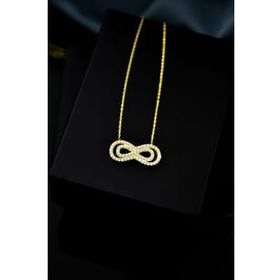 Papatya Silver 925 Ayar Gümüş Gold Kaplama İç İçe Sonsuzluk Kalp Kolye
