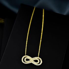 Papatya Silver 925 Ayar Gümüş Gold Kaplama İç İçe Sonsuzluk Kalp Kolye