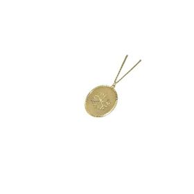 Papatya Silver 925 Ayar Gümüş Gold Kaplama Kar Tanesi Plaka Kolye
