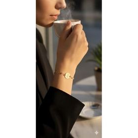 Papatya Silver 925 Ayar Gümüş Gold Kaplama Nazar Mineli Zincir Isimli Plaka Bileklik