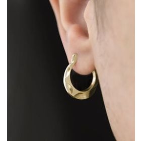 Papatya Silver 925 Ayar Gümüş Gold Kaplama Soyut Halka Küpe