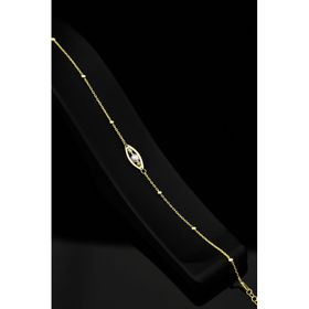 Papatya Silver 925 Ayar Gümüş Gold Kaplama Tasarım Üç Renk Dorika Toplu Incılı Bileklik