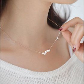 Papatya Silver 925 Ayar Gümüş Gold Kaplama Yıldız Kolye