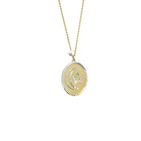 Papatya Silver 925 Ayar Gümüş Gold Rodyum Kaplama İncili Ay Yıldız Plaka Kolye
