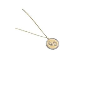 Papatya Silver 925 Ayar Gümüş Gold Rodyum Kaplama Kalemli Zirkon Taşlı Plaka Bebek Ayak İzi Kolye