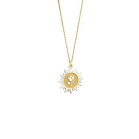Papatya Silver 925 Ayar Gümüş Gold Rodyum Kaplama Lale Kristal Kesim Güneş Plaka Kolye