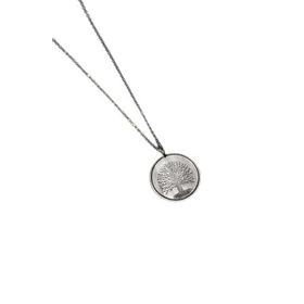 Papatya Silver 925 Ayar Gümüş Hayat Ağacı Çizimli Plaka Kolye