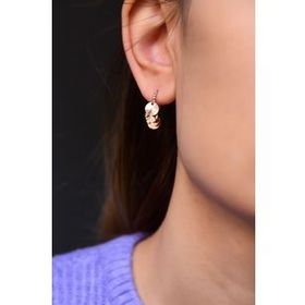 Papatya Silver 925 Ayar Gümüş Kalemli Pullu Kadın Küpe