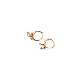 Papatya Silver 925 Ayar Gümüş Lotus Figürlü Halka Kadın Küpe
