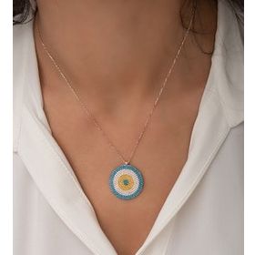 Papatya Silver 925 Ayar Gümüş Nazar Kolye