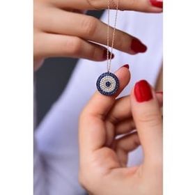 Papatya Silver 925 Ayar Gümüş Nazar Kolye