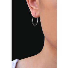 Papatya Silver 925 Ayar Gümüş Rodyum Kaplama Antik Motifli Halka Küpe