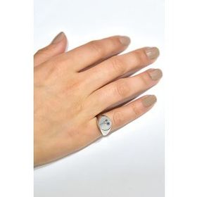 Papatya Silver 925 Ayar Gümüş Rodyum Kaplama Ayarlanabilir Ekim Ayı Doğum Çiçeği Yüzük