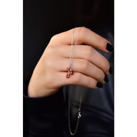 Papatya Silver 925 Ayar Gümüş Rodyum Kaplama Doğum Taşlı Kübik Drop Kolye