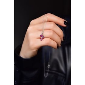 Papatya Silver 925 Ayar Gümüş Rodyum Kaplama Doğum Taşlı Kübik Drop Kolye