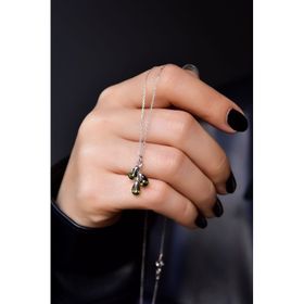 Papatya Silver 925 Ayar Gümüş Rodyum Kaplama Doğum Taşlı Kübik Drop Kolye