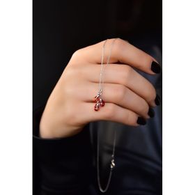Papatya Silver 925 Ayar Gümüş Rodyum Kaplama Doğum Taşlı Kübik Drop Kolye