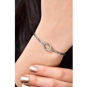 Papatya Silver 925 Ayar Gümüş Rodyum Kaplama Düğüm Bileklik