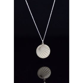 Papatya Silver 925 Ayar Gümüş Rodyum Kaplama Dünya Küre Kadın Kolye