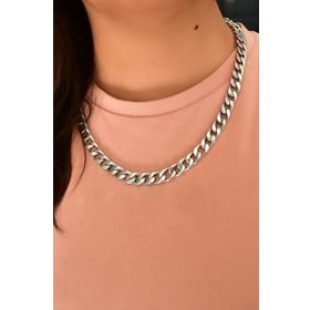 Papatya Silver 925 Ayar Gümüş Rodyum Kaplama Gurmet Zincir Bileklik