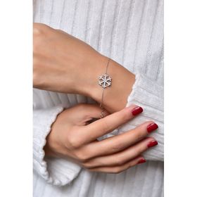 Papatya Silver 925 Ayar Gümüş Rodyum Kaplama Kartanesi Bileklik