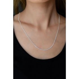 Papatya Silver 925 Ayar Gümüş Rodyum Kaplama Lavce Zincir Kolye