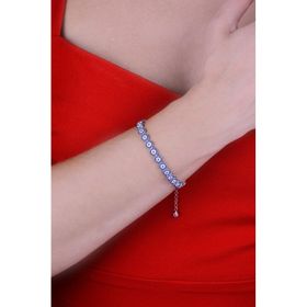 Papatya Silver 925 Ayar Gümüş Rodyum Kaplama Nazar Küpe