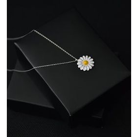 Papatya Silver 925 Ayar Gümüş Rodyum Kaplama Papatya Kolye