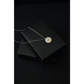 Papatya Silver 925 Ayar Gümüş Rodyum Kaplama Papatya Kolye