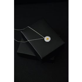 Papatya Silver 925 Ayar Gümüş Rodyum Kaplama Papatya Kolye