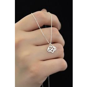 Papatya Silver 925 Ayar Gümüş Rodyum Kaplama Sonsuzluk Kalp Kolye