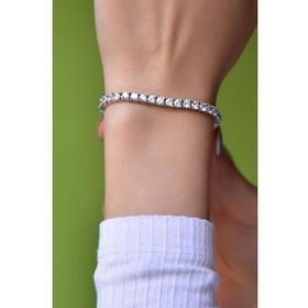 Papatya Silver 925 Ayar Gümüş Rodyum Kaplama Su Yolu Bileklik