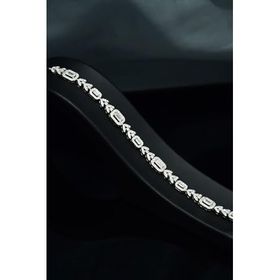 Papatya Silver 925 Ayar Gümüş Rodyum Kaplama Zirkon Baget Taşlı, Ok Figürlü Bileklik