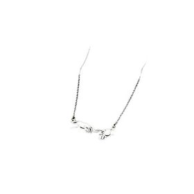 Papatya Silver 925 Ayar Gümüş Rodyum Mavi Tek Taş Kader Kadın Kolye