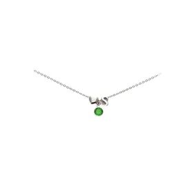 Papatya Silver 925 Ayar Gümüş Rodyum Mini Üç Boyutlu S Harfi Kalp Doğum Taşlı Kolye
