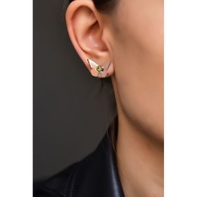Papatya Silver 925 Ayar Gümüş Rose Kaplama Ağustos Ayı Doğum Taşlı Kelebek Küpe