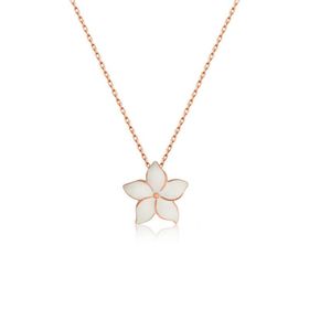Papatya Silver 925 Ayar Gümüş Rose Kaplama Ay Taşı Yasemin Çiçeği Kolye ve Küpe Set